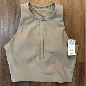 NWT Abercrombie sculptLUX Curve Love Plunge Henley Slim Tank